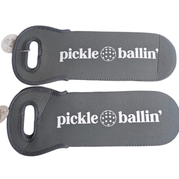 Pickleball Accessories 2 Gray "Pickleball Obsessed" Paddle Cases Ball/Wine Cases - Picture 7 of 11